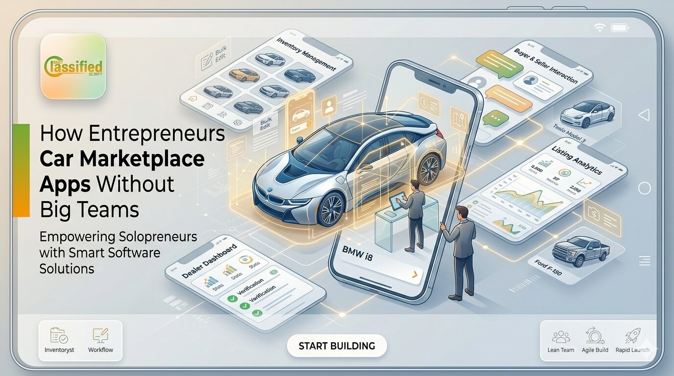 How Entrepreneurs Build Car Marketplace Apps Without Big Teams
