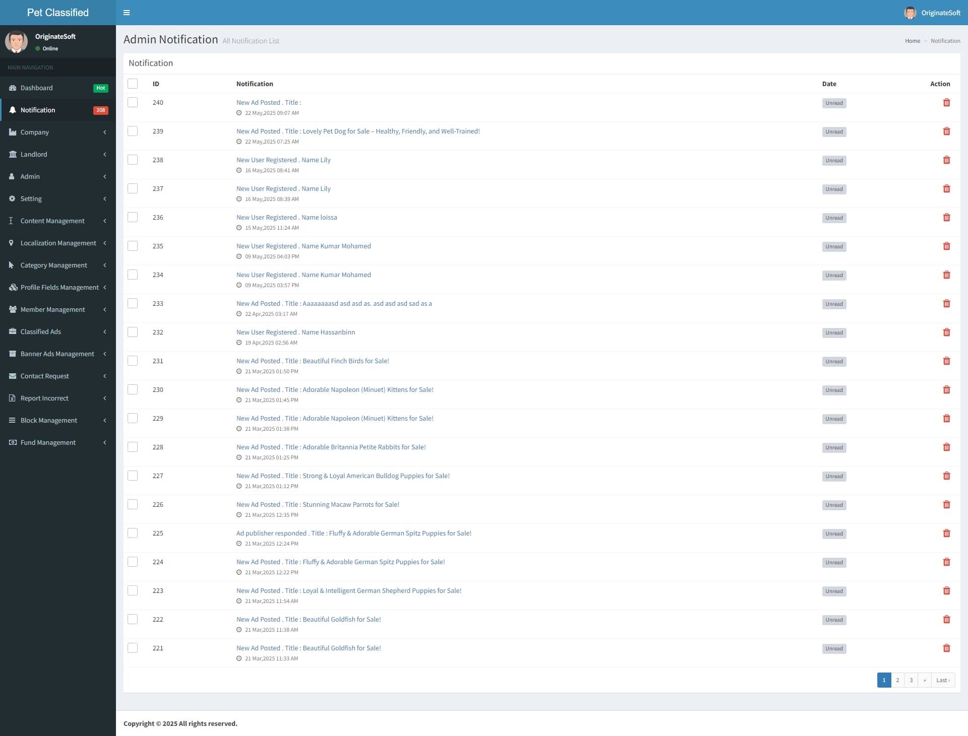pet classified script