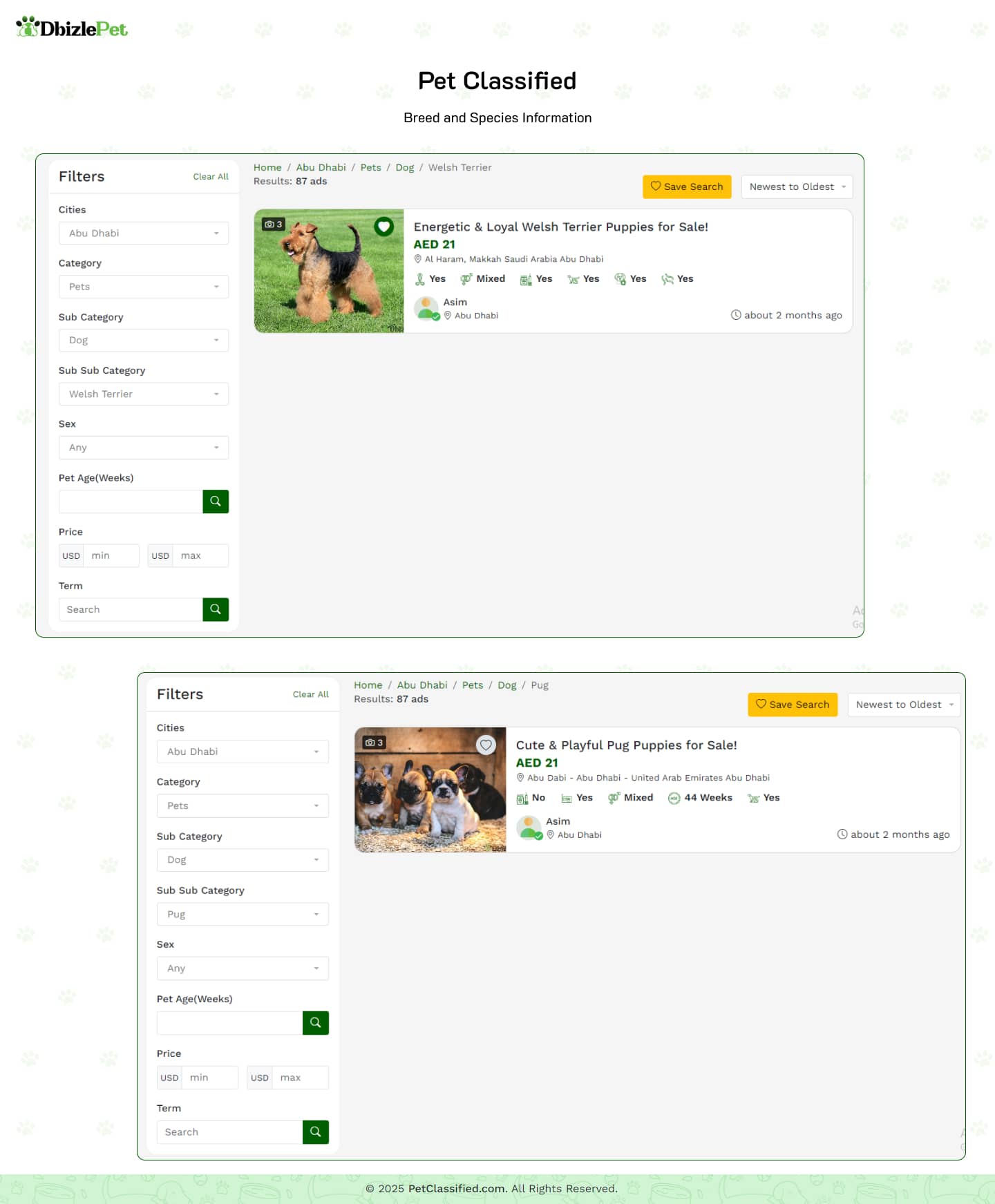 pet classified script
