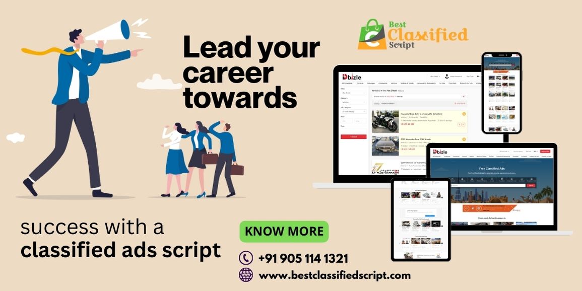 Lead your career towards success with a classified ads script classified ads script
